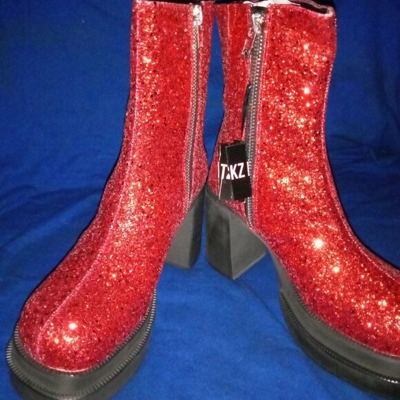 TREETZZZ AND MANY TRIXXX  Mystical Sparks Platform Boots ( BRAND NEW !!!! ) - Picture 6 of 7